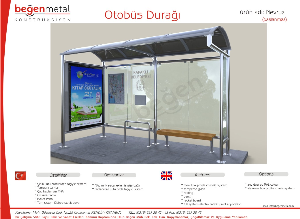 Stainless Bus Stop with Lightbox